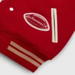 NFL OVO X San Francisco 49ers Red & White Varsity Jackets