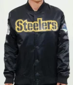 NFL Pittsburgh Steelers Black Satin Jacket