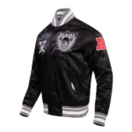 NFL Retro Oakland LA Raiders Classic Satin Full-Snap Jacket