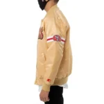 NFL San Francisco 49ers Satin Full-snap Starter Striped Gold Varsity Jacket