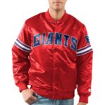 NY Giants Legacy Collection Full-Snap Satin Jacket