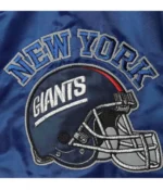 NY Giants Throwback Satin Royal Blue and Red Starter Jackets