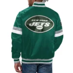 NY Jets Home Game Green Satin Varsity Jackets