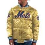 NY Mets Cooperstown Collection Bronx Puffer Satin Jackets