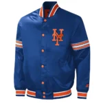 NY Mets Midfield Royal and Orange Satin Jacket