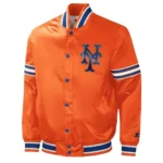 NY Mets Midfield Royal and Orange Satin Jackets