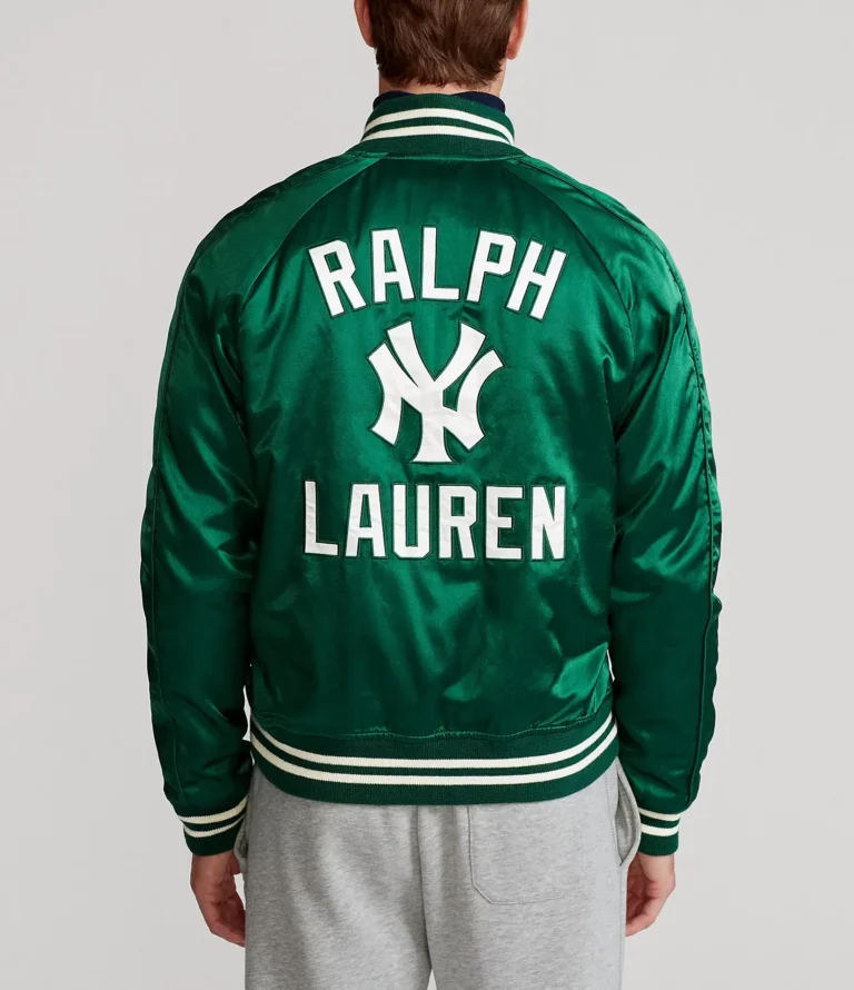 NY Yankees Polo Ralph Lauren Satin Jacket2