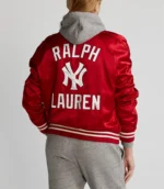 NY Yankees Polo Ralph Lauren Satin Jacket9