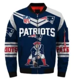 New England Patriots Blue and White Bomber Jackets