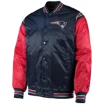 New England Patriots Navy And Red Satin Jackets