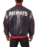 New England Patriots Navy and Grey Leather Jackets