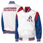 New England Patriots Shutout Throwback Red Satin Jacket