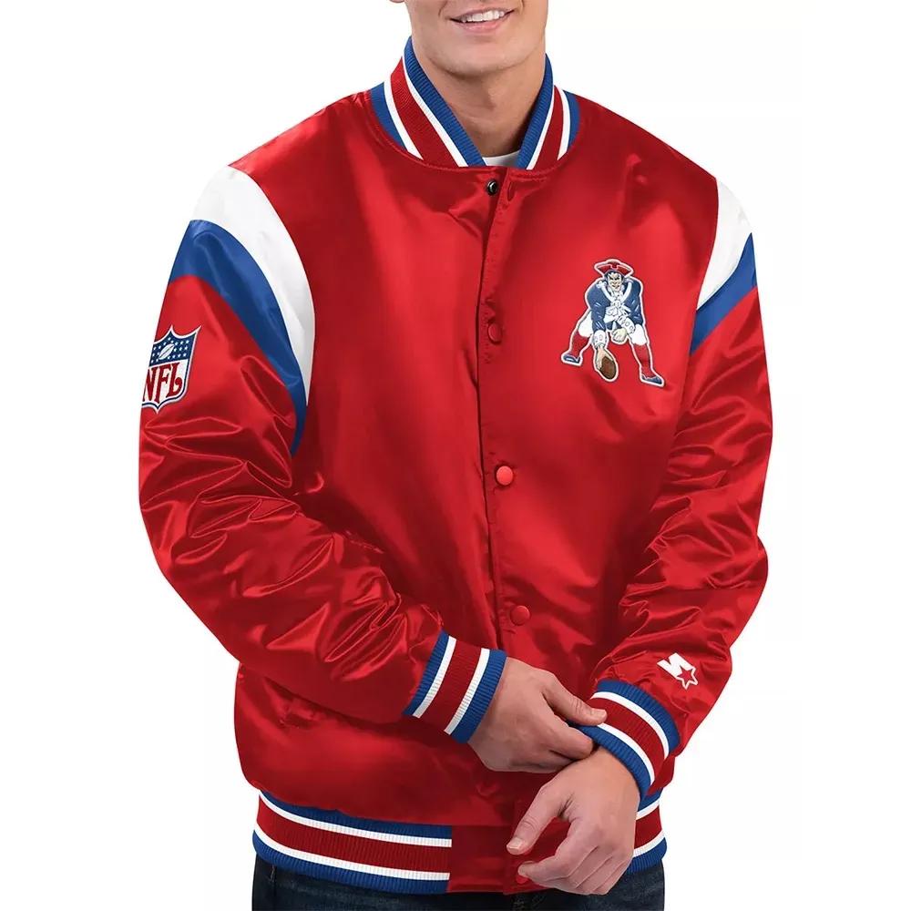 New England Patriots Shutout Throwback Satin Jacket