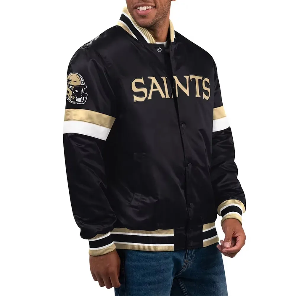 New Orleans Home Game Saints Black Jacket