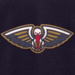 New Orleans Navy and Red Pelicans Varsity Jacket