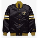 New Orleans Saints Button Down Black Jacket