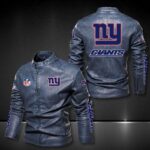 New York Giants Black, Blue And Brown Leather Jackets