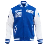 New York Giants Retro Classic Rib Wool Varsity Jacket