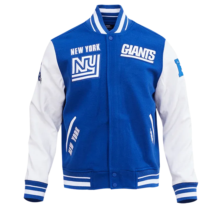 New York Giants Retro Classic Rib Wool Varsity Jacket