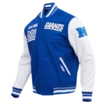 New York Giants Retro Classic Rib Wool Varsity Jackets