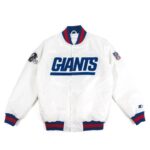 New York Giants Satin Bomber Varsity Jacket