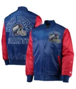 New York Giants Throwback Locker Room Satin Jacket