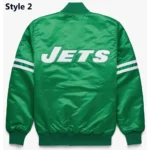 New York Jets Green Striped Satin Jackets