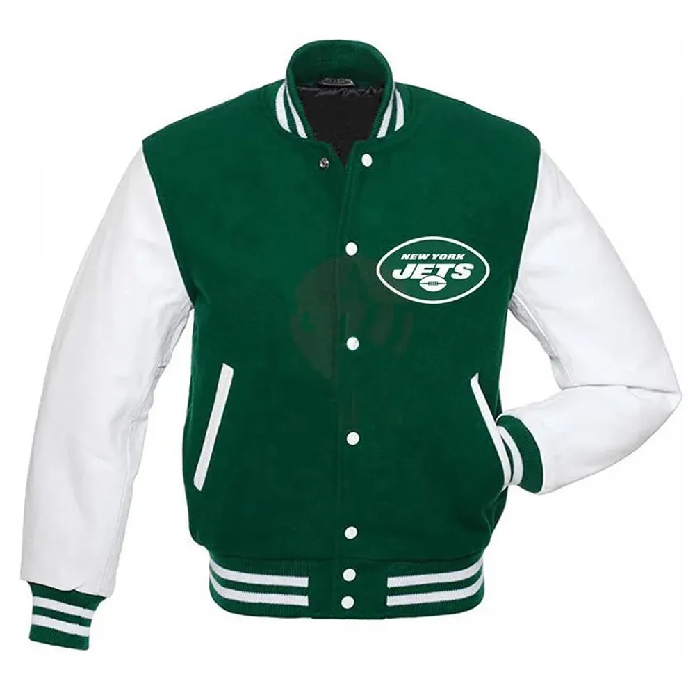 New York Jets Green and White Varsity Jacket