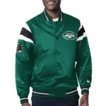 New York Jets Midweight Green Satin Jacket