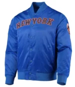 New York Mets Full-Snap Royal Blue Satin Jackets