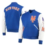 New York Mets Letterman Blue and White Jacket