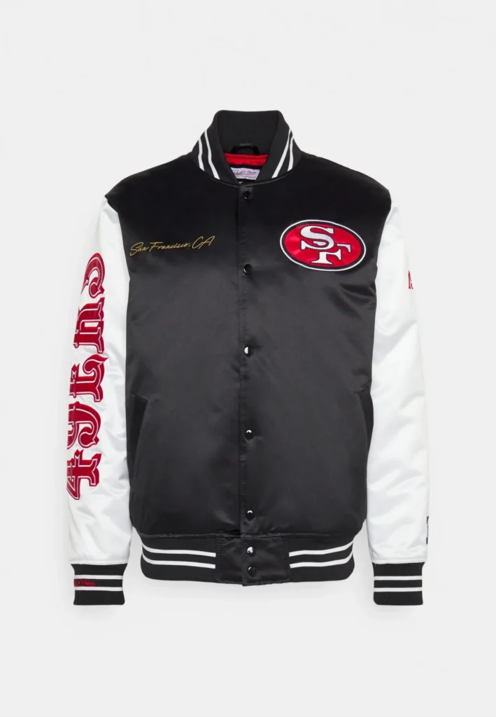 Nfl San Francisco 49ers Faithful & The Bay Black Satin Jacket