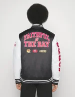 Nfl San Francisco 49ers Faithful & The Bay Black Satin Starter Jacket