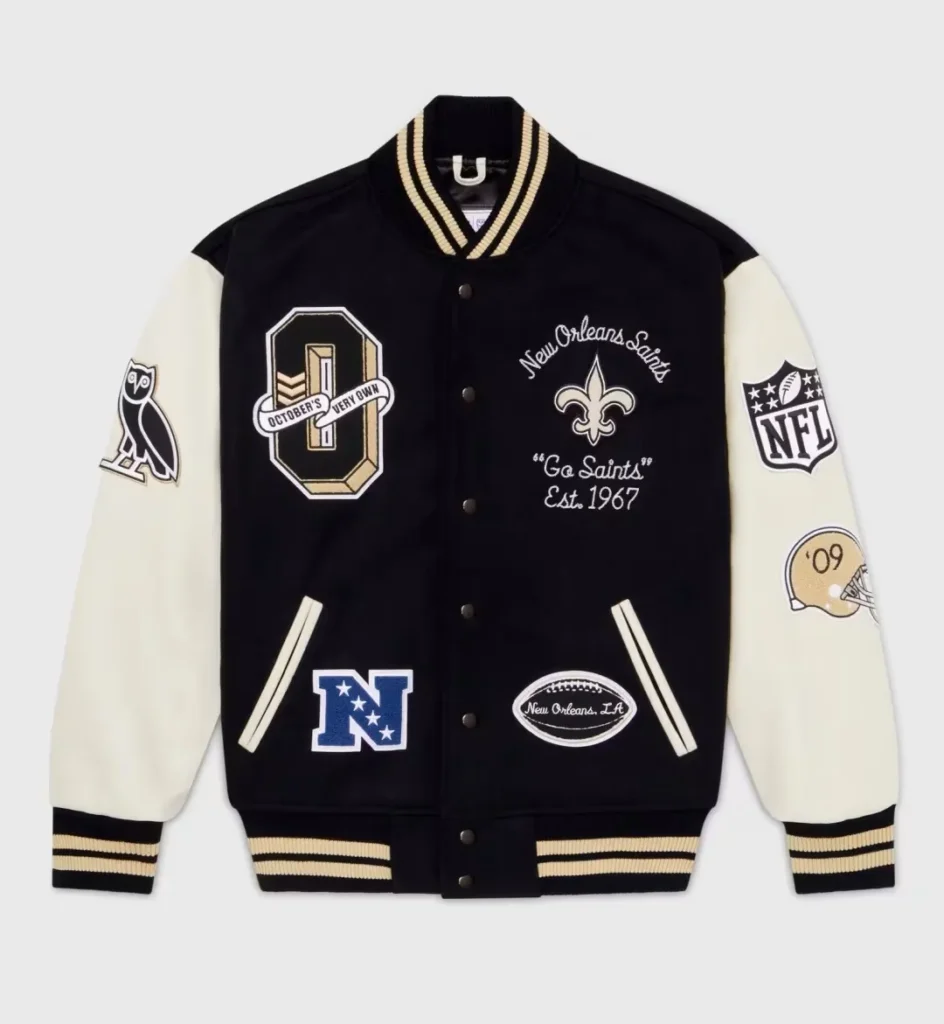 OVO x NFL New Orleans Saints Varsity Jacket