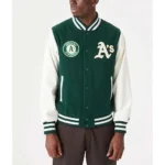 Oakland A’s Full-Snap Wool and Leather Varsity Jackets