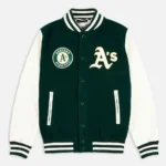 Oakland Athletics Green and White Varsity Jacket