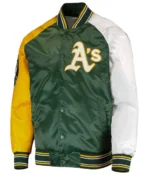 Oakland Athletics Reliever Satin Varsity Jacket