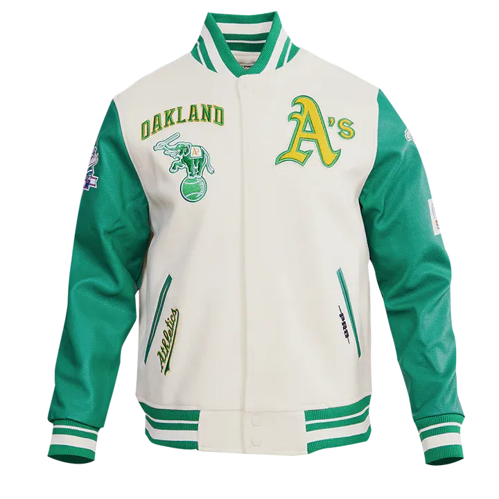 Oakland Athletics Retro Classic Rib Wool Varsity Jacket