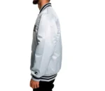 Oakland Raiders Black and White Satin Jacket14