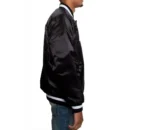 Oakland Raiders Black and White Satin Jacket4