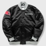 Oakland Raiders Heavyweight Satin Varsity Jacket