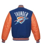 Oklahoma City Thunder Letterman Orange and Blue Jackets