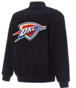 Oklahoma City Thunder Navy Blue Wool Varsity Jackets