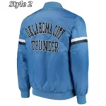 Oklahoma City Thunder Pick Varsity Blue Satin Jacket