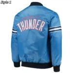 Oklahoma City Thunder Pick Varsity Satin Blue Jackets