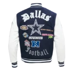 Old English Dallas Cowboys Bomber Wool Varsity Jackets