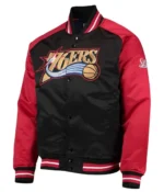 Philadelphia 76ers Hardwood Classics Satin Varsity Jackets