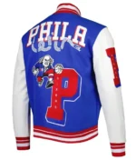 Philadelphia 76ers NBA Final Champions Royal Mash Up Full-Zip Varsity Jackets