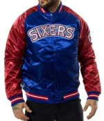 Philadelphia 76ers NBA Tough Season Satin Jacket1