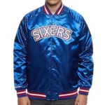 Philadelphia 76ers NBA Tough Season Satin Jacket3